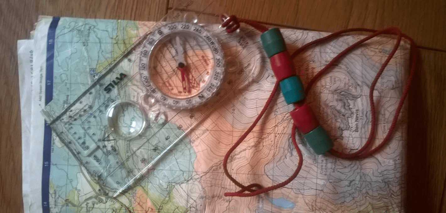 A map and compass